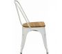Chaise industrielle en métal et bois d'orme huilé (Lot de 4) - AUB-4521