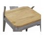 Chaise industrielle en métal et bois d'orme (Lot de 4) - 489