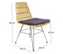 Chaise intérieure extérieure avec galette Surabaya - 5
