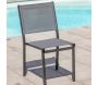 Chaise de jardin empilable en aluminium et textilène Tolede (Lot de 2) - DCB-0210