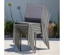 Chaise de jardin empilable en textilène et aluminium Stockholm (Lot de 2) - 199