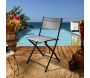 Chaise de jardin pliable en acier Elba (Lot de 4) - THE HOME DECO FACTORY