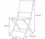 Chaise de jardin pliable en acier Elba - CMP-3838