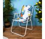 Chaise de jardin pliante en acier et tissu - THE HOME DECO FACTORY