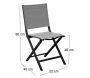 Chaise jardin pliante en aluminium Thema - Alizé