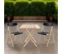 Chaise de jardin pliante en teck FSC et plastique - Tramontina