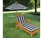 Chaise longue d'extérieur pour enfant avec parasol - KID-0329