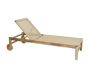 Chaise bain de soleil en teck et cannage synthétique BAIA