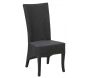 Chaise en loom noir et acajou Adlon