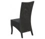 Chaise en loom noir et acajou Adlon - AUBRY GASPARD