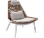 Chaise lounge de jardin en aluminium et tressage Como