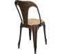 Chaise en métal assise en manguier Antique - ANTIC LINE CRéATIONS