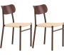 Chaise en métal et contreplaqué Polly 88 x 42 x 55 cm (Lot de 2)