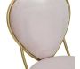 Chaise en métal doré et tissu Heart 37 x 47 x 80 cm - 7