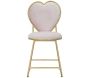 Chaise en métal doré et tissu Heart 37 x 47 x 80 cm - 119