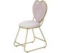 Chaise en métal doré et tissu Heart 37 x 47 x 80 cm - 5