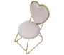 Chaise en métal doré et tissu Heart 37 x 47 x 80 cm - 6