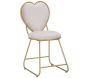 Chaise en métal doré et tissu Heart 37 x 47 x 80 cm