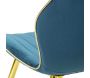 Chaise en métal doré et tissu Space (Lot de 2) - 7