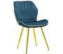 Chaise en métal doré et tissu Space (Lot de 2)
