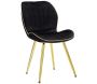 Chaise en métal doré et tissu Space (Lot de 2)