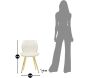 Chaise en métal doré et tissu Space (Lot de 2) - MAU-0421