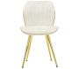 Chaise en métal doré et tissu Space (Lot de 2) - 5