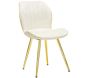 Chaise en métal doré et tissu Space (Lot de 2)