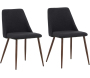 Chaise en métal et tissu Night (Lot de 2)