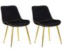 Chaise en métal et tissu Paris (Lot de 2)