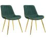 Chaise en métal et tissu Paris (Lot de 2)