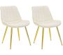Chaise en métal et tissu Paris (Lot de 2)