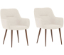 Chaise en métal et tissu Tomorrow (Lot de 2)