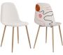 Chaise pieds imitation bois Poésie (Lot de 2)