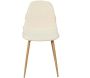 Chaise pieds imitation bois assise en tissu Faro (Lot de 2) - CMP-4670