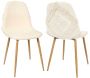 Chaise pieds imitation bois assise en tissu Faro (Lot de 2)