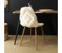Chaise pieds imitation bois assise en tissu Faro (Lot de 2) - THE HOME DECO FACTORY