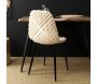 Chaise pieds en métal assise en tissu Mora (Lot de 2) - THE HOME DECO FACTORY