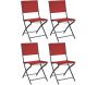 Chaise pliante en acier et toile Dream (Lot de 4)