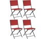 Chaise pliante en acier et toile Dream (Lot de 4)