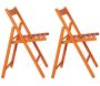 Chaise pliante en bois (Lot de 2)