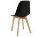 Chaise en polypropylène noir et bois de hêtre - AUBRY GASPARD