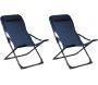 Chaise relax en acier et toile Easy (Lot de 2)