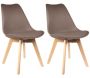 Chaise scandinave avec assise rembourrée (Lot de 2)