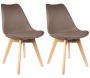 Chaise scandinave avec assise rembourrée (Lot de 2)