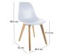Chaise scandinave coque polypropylène (Lot de 4) - 8