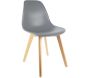 Chaise scandinave en hëtre et polypropylène (Lot de 2) - CMP-4449