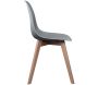 Chaise scandinave en hëtre et polypropylène (Lot de 2) - 74,90