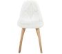 Chaise scandinave patchwork blanc - CMP-4732