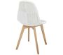 Chaise scandinave patchwork blanc - 6